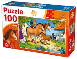 DEICO Puzzle 100 Piese, Deico, Cai (TOY-76588) Puzzle