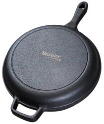 Newalor Tigaie Dubla din Fonta cu Maner, 27 x 10 cm, Neagra, Newalor (MRK-NW25)