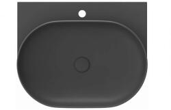 RAVAK Yard - Mosdókagyló 61x50 cm, túlfolyó nélkül, csapfurattal, antracit XJX03260002 (XJX03260002)