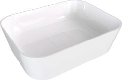 Polysan Banera - Mosdókagyló pultra 50x35 cm, túlfolyó nélkül, csapfurat nélkül, fehér 14596 (14596)