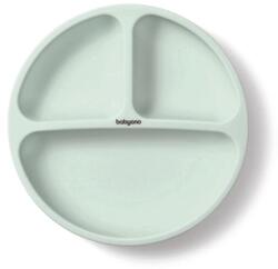 BABYONO Farfurie din silicon cu ventuză - sage 6m+ (AGS1482-03-BO) Set pentru masa bebelusi
