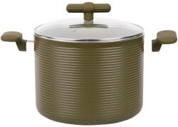 Grunberg Oala Aluminiu cu Capac, 5.60 l, Interior Anti-aderent, Compatibila Plita Inductie, 22 x 18 cm, Verde, Grunberg (GR5725)