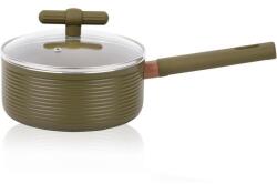 Grunberg Cratita Aluminiu, Capac, 16 cm, 1.30 l, Interior Anti-aderent, Compatibila Plita Inductie, Verde, Grunberg (GR5722)