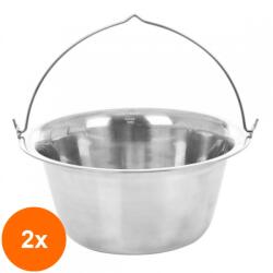 Grunberg Set 2 x Cratita pentru Gulas din Inox 8 l, Grunberg (GUJ-2xIGR2550)