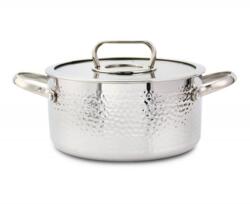 Zilan Oala din Otel Inoxidabil, Capac Sticla, 24 cm, 4.5 l, Argintiu (ZLN-ZLN1320)