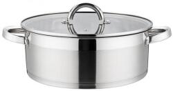 Grunberg Cratita din Inox cu Capac din Sticla, Compatibila cu Plita cu Inductie, 22 cm, 4.5 l, Grunberg (GR7022/4)
