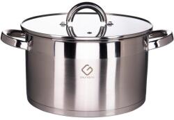 Grunberg Cratita din Inox, cu Capac din Sticla, 24 cm, 5.70 l, Argintie, Grunberg (GR7024/4)
