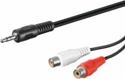 PremiumCord Jack 3.5mm-2xCINCH M/F 1, 5 m Audiokábel (KJACKCINF)