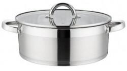 Grunberg Cratita din Inox, cu Capac din Sticla, 26 cm, 7.40 l, Argintie, Grunberg (GR7026/4)