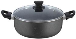 Zilan Cratita din Aluminiu 24 cm, Capacitate 3 l, cu Capac din Sticla, Gri, Zilan (ZLN-ZLN1983)