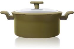 Grunberg Cratita Aluminiu, Capac, 22 cm, 2.90 l, Interior Anti-aderent, Compatibila Plita Inductie, Verde, Grunberg (GR5730)
