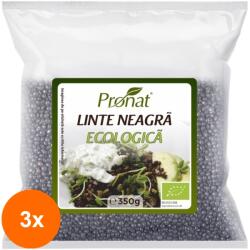 Pronat Foil Pack Set 3 x Linte Neagra Bio, Beluga, 350 g