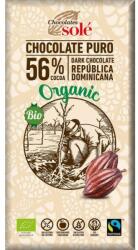 Chocolates Solé Ciocolata Neagra BIO 56% Cacao, 100 g, Chocolates Sole