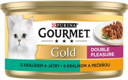 Gourmet GOLD konzerv - grillezett és párolt nyúlhússal és májjal, 48 x 85g