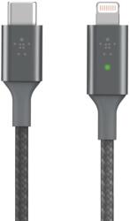 Belkin BOOST CHARGE Smart LED USB-C - Lightning kábel szürke (CAA006bt04GR) (CAA006bt04GR) (CAA006bt04GR)