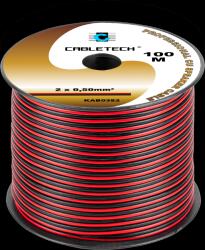 Cabletech Cablu pentru difuzoare 2x0, 5mm negru roșu cupru 100m (L-KAB0382)