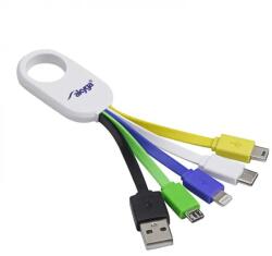Akyga 5az1-ben USB-A - Lightning/USB-C/microUSB/mini USB töltőkábel (AK-AD-51) (AK-AD-51) (AK-AD-51)
