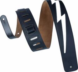 Levy's Larsen Leather Deluxe Lightning Bolt Curea de chitară (<![CDATA[DM2-BLK]]>)
