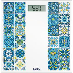 LAICA Cantar Cântar corporal digital 180 kg, Încărcare USB, Precizie 100g, Display LCD mare 7.8 cm, Sticlă securizată 6mm, Design slim 2 cm, Pornire/Oprire automată, Albastru (PS1083B) - pcone Cantar baie