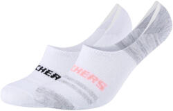 Skechers Uniszex zokni, Skechers 2PPK Mesh Ventilation Footies Socks, fehér 39 fehér