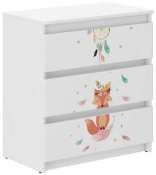 Wooden Toys Ifjúsági 3 Fiókos Komód - Boho Róka Fehér
