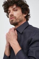 HUGO BOSS len ing galléros, sötétkék, slim - sötétkék 42