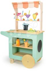 Tender Leaf Toys Fa strand bár italokkal Drinks Trolley Tender Leaf Toys krétával írható táblával (TL8262)