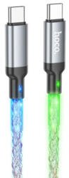 hoco. U112 Shine Pd Világítós Usb Type-c / Type-c Kábel 60w 1 Méter Szürke