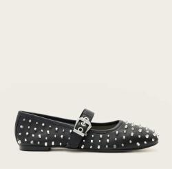 AllSaints bőr balerina cipő HOLLY STUD SHOE - fekete Női 41
