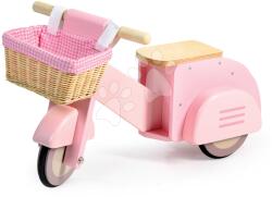 Tender Leaf Fa bébitaxi fonott kosárral Scooter with Basket Tender Leaf Toys rózsaszín gumi kerekekkel 24 hó-tól (TL8594)