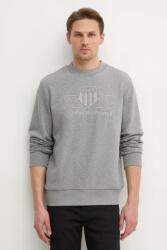 Gant pamut melegítőfelső szürke, férfi, nyomott mintás - szürke M