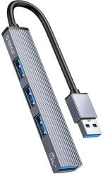 ORICO USB3.0 Hub - AH-A13-GY (4 port, Bemenet: USB-A, Kimenet: 1xUSB-A3.0+3xUSB-A2.0, szürke) (ORICO-AH-A13GY-EP-HW) - nyomtassingyen