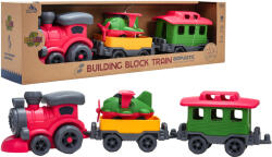 Inlea4Fun Játék vonat bioműanyagból BUILDING BLOCK TRAIN (RA-ZAU.933-851M)