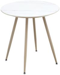  Kerek étkezőasztal bézs lábakkal MELODY 70x70, fehér