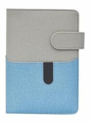 Saturnus Kalendárium, gyűrűs, betétlapokkal, "M", műbőr, SATURNUS, "229", szürke-kék (23SM229-004)