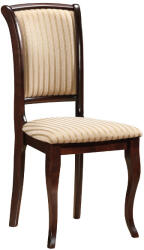 SIGNAL MEBLE MN-SC Klasszikus Csíkos Kárpitozott Szék Diófa Bézs (SIG-MN-SCCOT19)