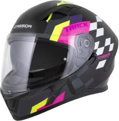 Cassida Cască integrală pentru motocicletă Cassida Orbit Track negru-roz-violet-galben fluo-alb (AIM140-2751)