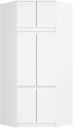 AKORD Furniture Factory AKORD CLP Sarok Ruhásszekrény Felső Szekrénnyel Fehér 235cm (AKO-SP0PSZS100NADBIA)