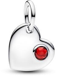 Pandora Moments Gravírozható szív január függő ezüst charm - 794295C01 (794295C01)