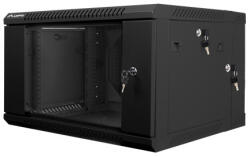 Lanberg 19" kétrészes fali rack szekrény 6U/600X600 lapraszerelt, fekete (WF02-6606-10B) - bbmarket