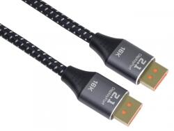  Cablu Displayport 16K60Hz/8K120Hz/4K240Hz T-T 2m brodat, kport11-02 (KPORT11-02)