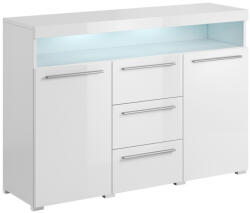  Komód Torvire 110 (Fehér + Fényes fehér)