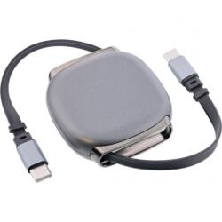 InLine Cablu USB type C la USB type C 100W 0.8m retractabil, InLine IL35850 (IL35850)