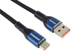  Cablu USB-A 2.0 la USB type C 5A T-T brodat 2m Negru, ku31cy2 (KU31CY2)