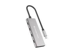 Conceptronic USB Hub - HUBBIES15G (4 Port, USB-C to 4x USB-C szürke) (HUBBIES16G) - nyomtassingyen