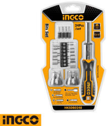 INGCO HKSDB0248 racsnis csavarhúzó készlet CrV - 24 részes (HKSDB0248)
