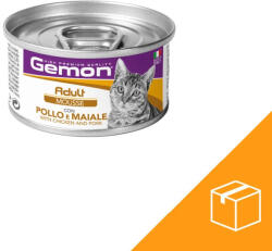Gemon Mousse Adult Macskaeledel (Csirke és Sertés) - 24x85 g
