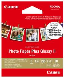 Canon Photo Paper Plus II, PP-201, fotópapír, fényes, négyzet alakú 2311B070, fehér, PIXMA TS9500, TS8200 és TS6200, 8, 89x8, 89 c