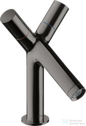 Hansgrohe AXOR STARCK 80 kétkaros mosdó csaptelep automata leeresztővel, polírozott fekete króm 10030330 (10030330)
