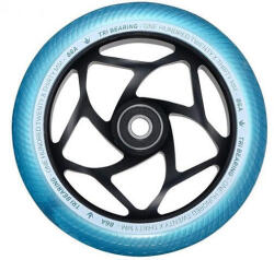 BLUNT Háromcsapágyas robogókerék (x1) | Fekete/türkiz | 120x30mm | Tompa robogók 120 MM fekete|kék